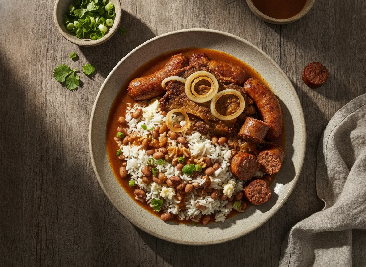 Baião de Dois com Carne de Sol e Linguiça photo