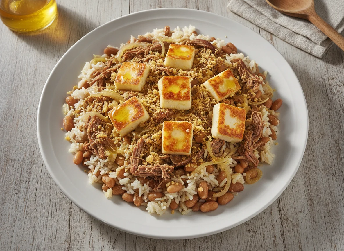 Baião de Dois com Carne de Sol e Queijo Coalho photo