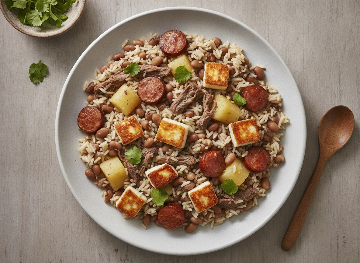 Baião de Dois com Carne e Mandioca photo