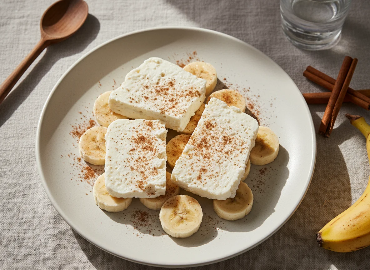 Banana com canela e queijo photo