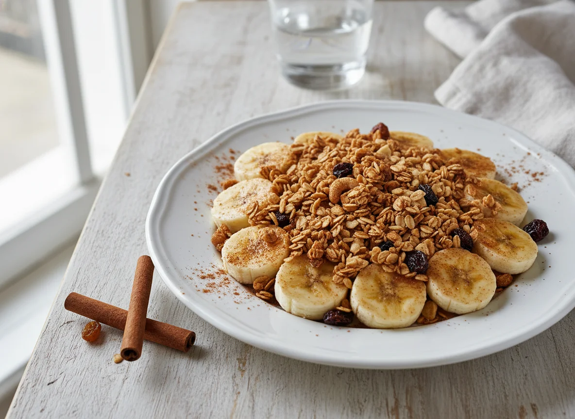 Banana com Granola e Canela photo