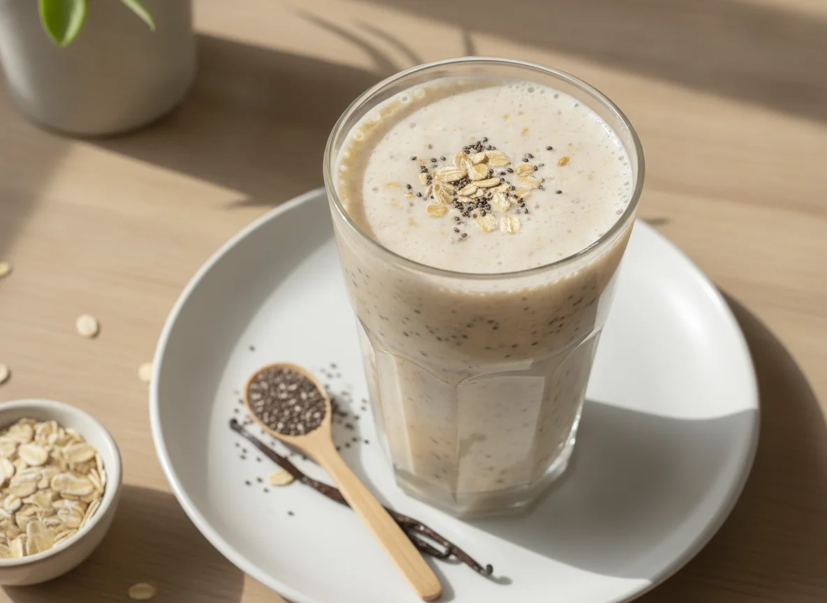 Batido de Proteína com Aveia e Sementes photo