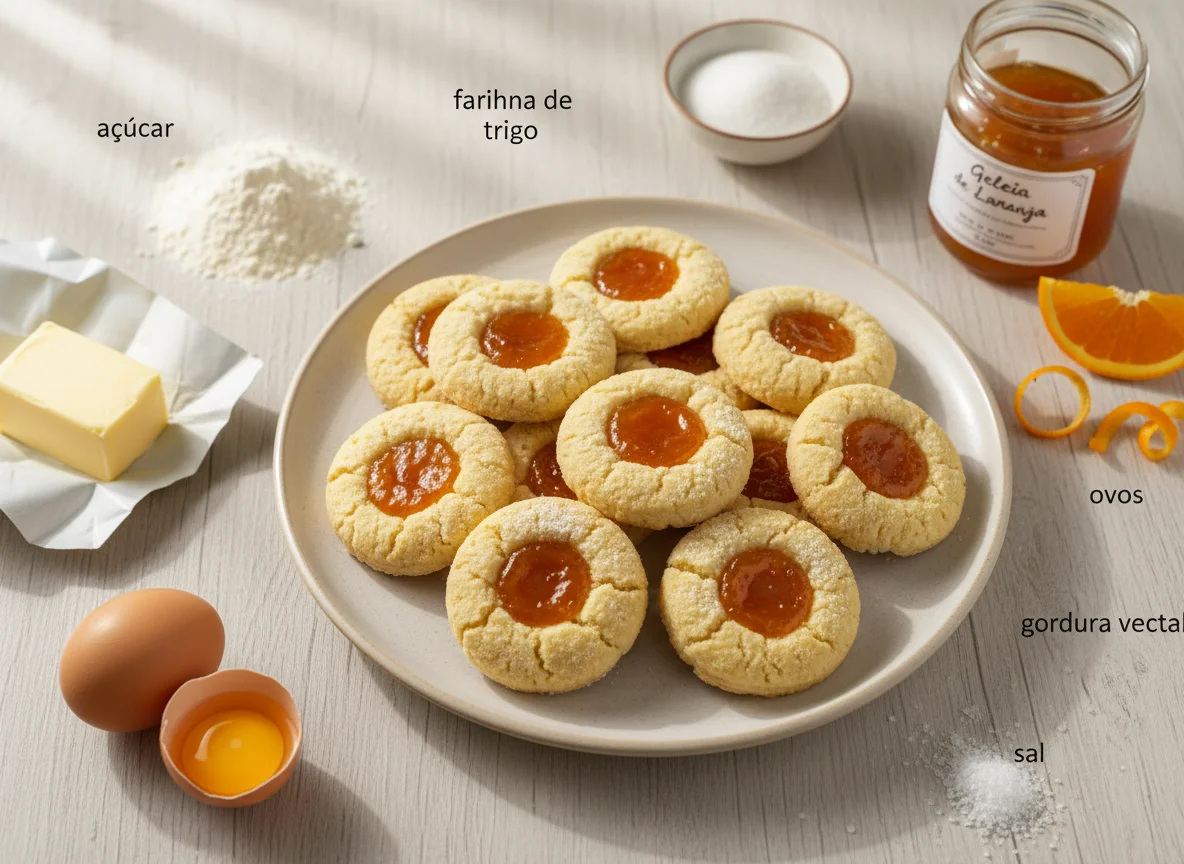 Biscoitos Amanteigados de Geleia de Laranja photo