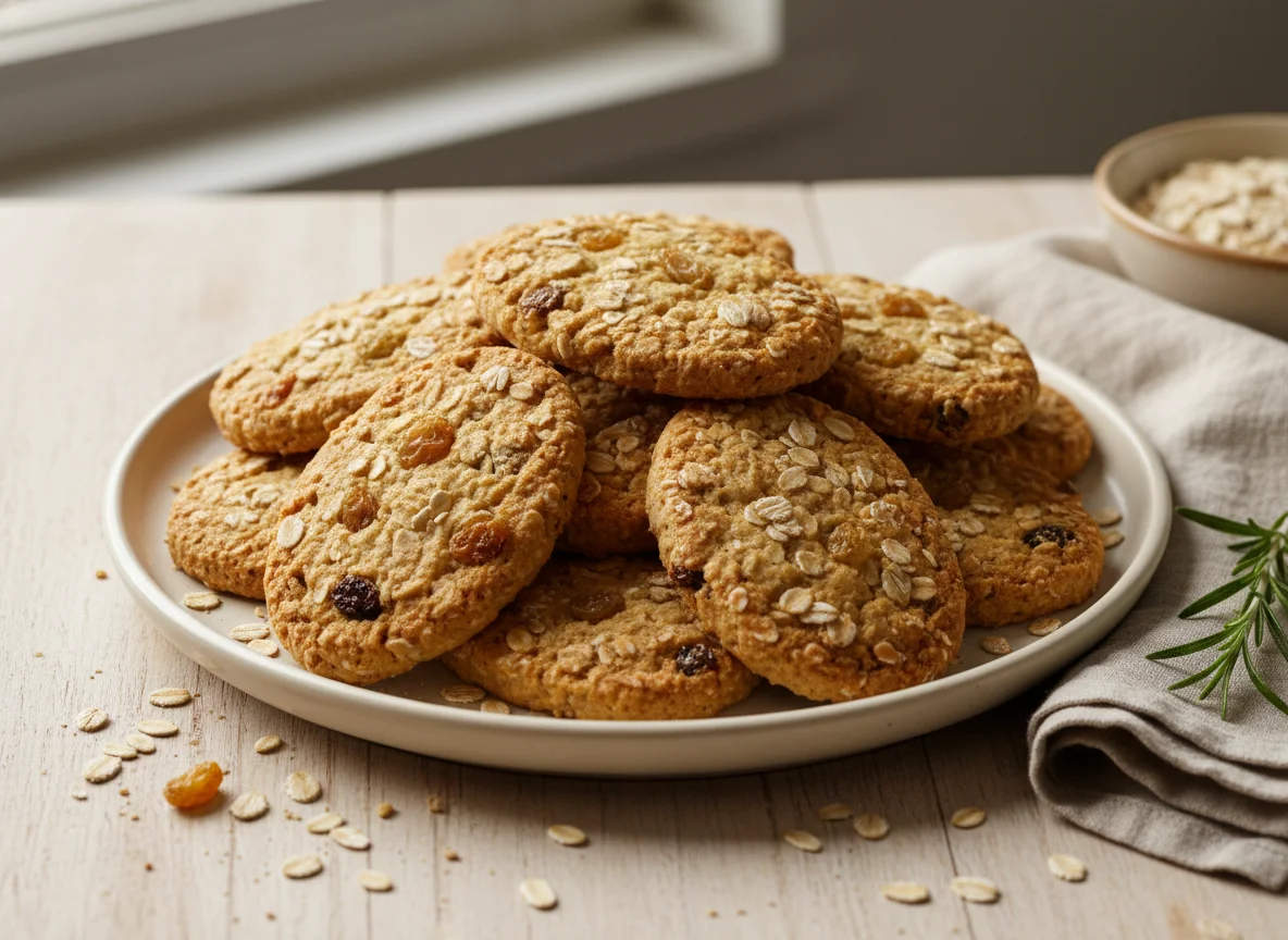 Biscoitos de aveia photo