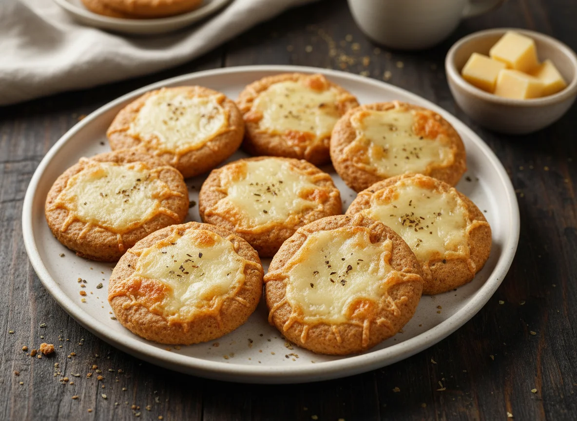Biscoitos integrais com queijo photo