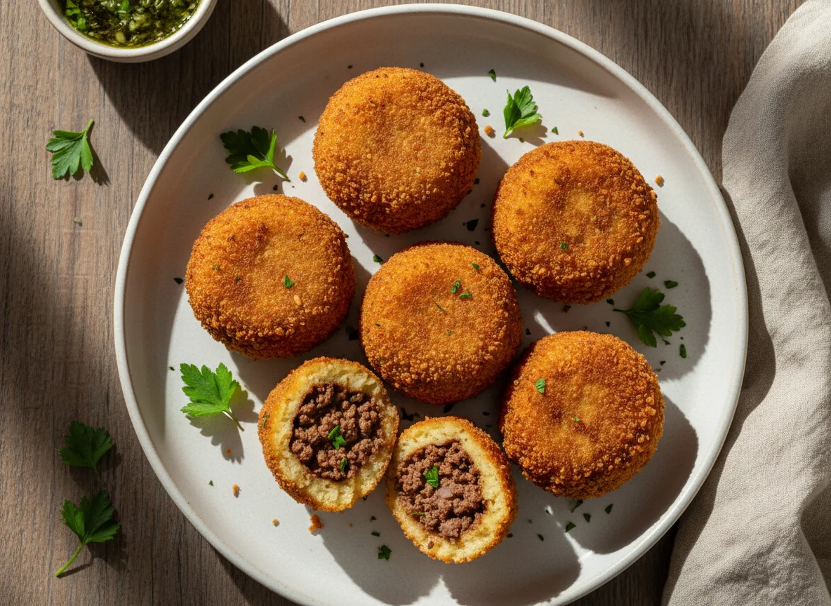 Bolinho de carne moída photo