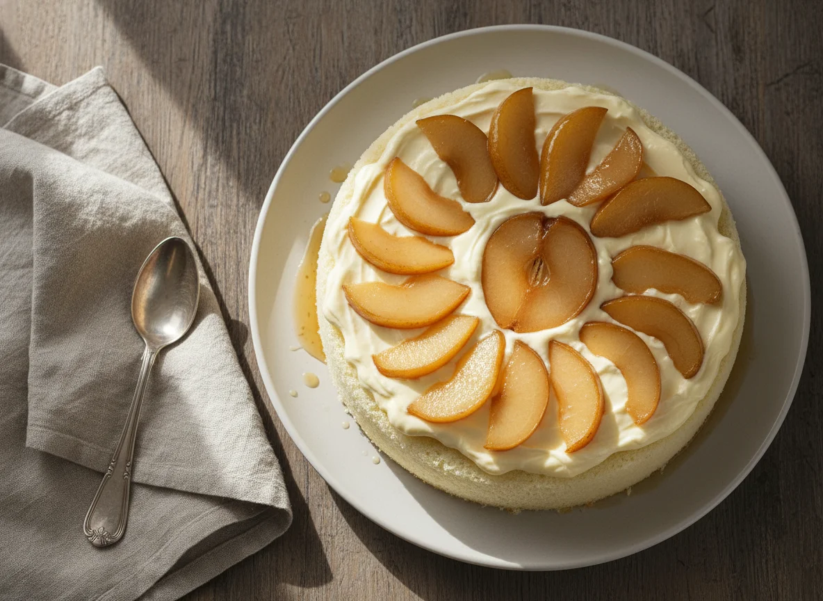 Bolo com creme e fruta photo
