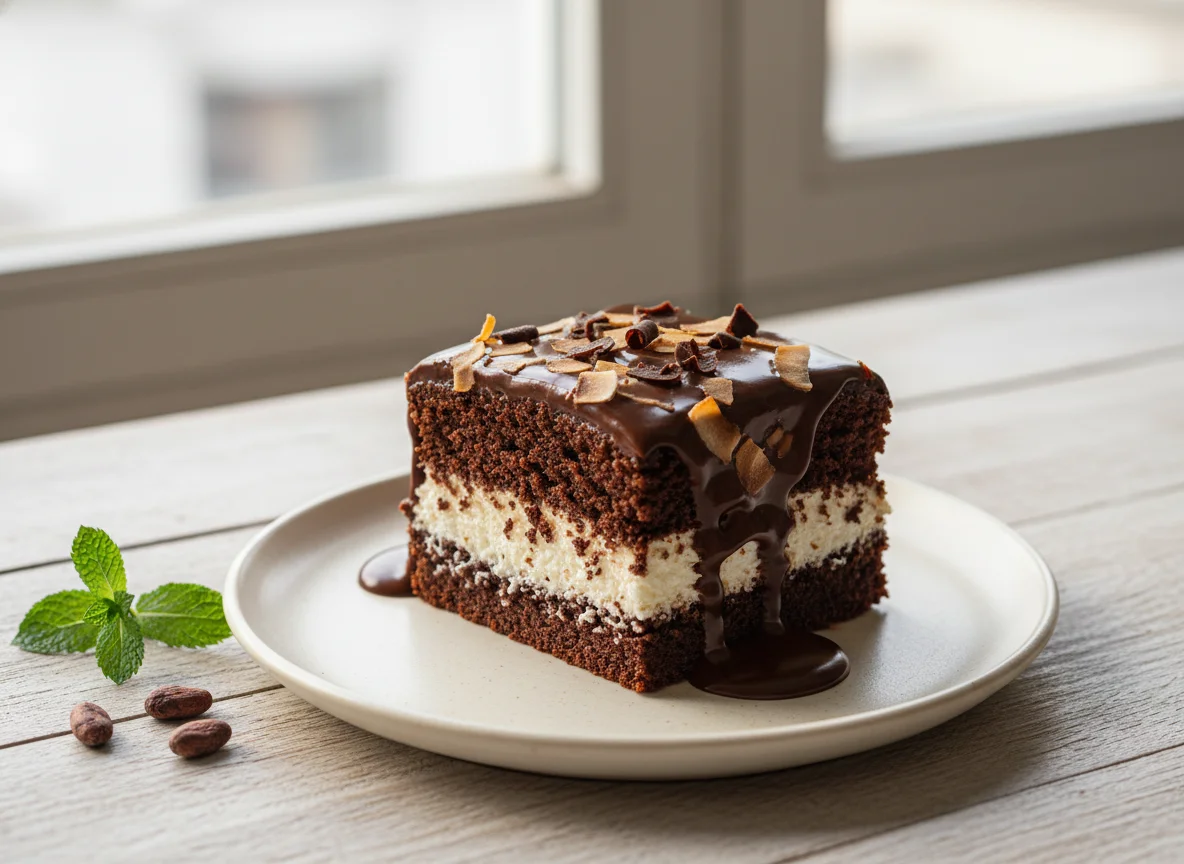 Bolo de chocolate com coco photo