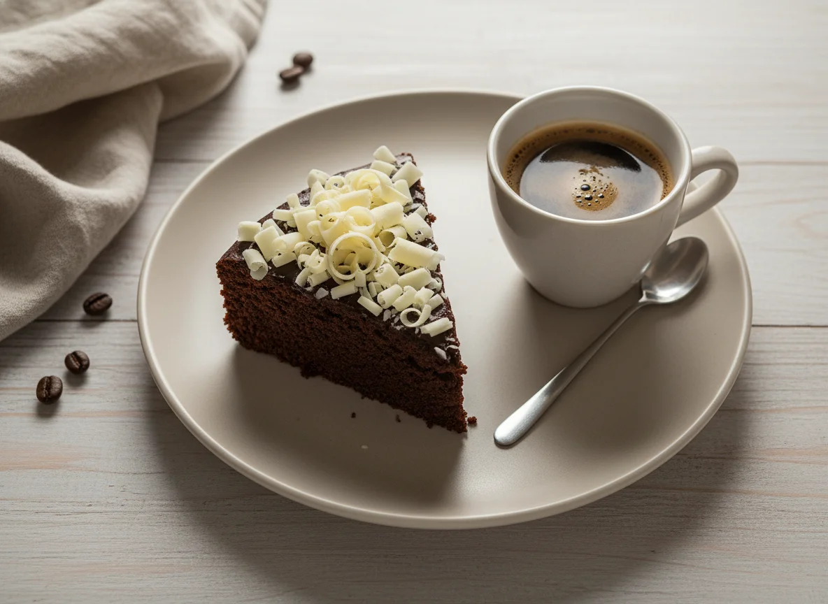 Bolo de Chocolate Diet e Café Expresso photo