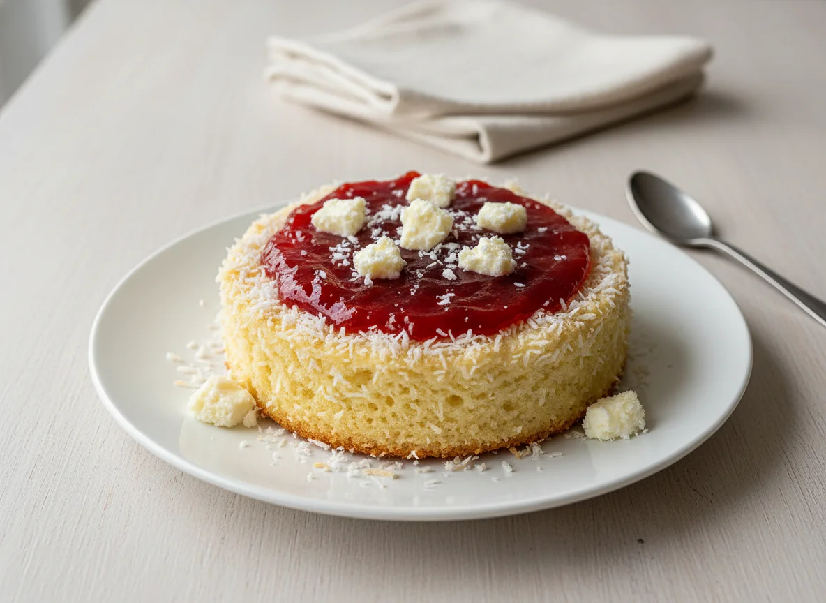 Bolo de coco com goiabada e queijo photo