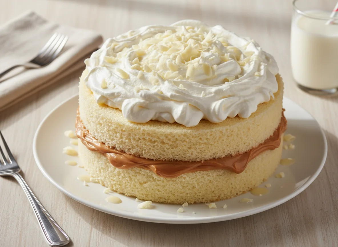 Bolo de creme e chantilly photo