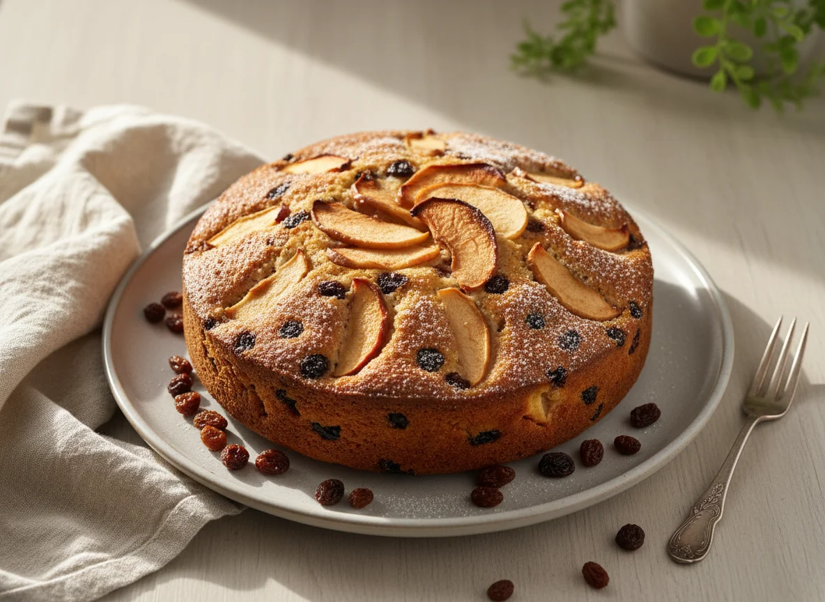 Bolo de Maçã com Uvas Passas photo