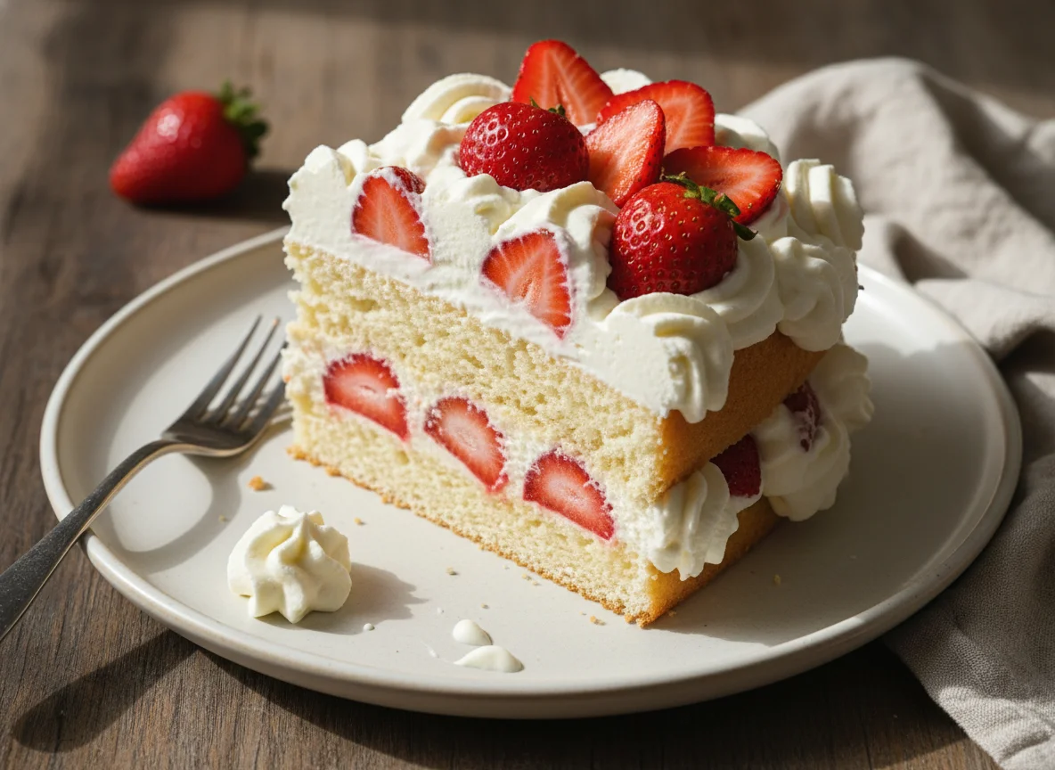 Bolo de Morango com Chantilly photo