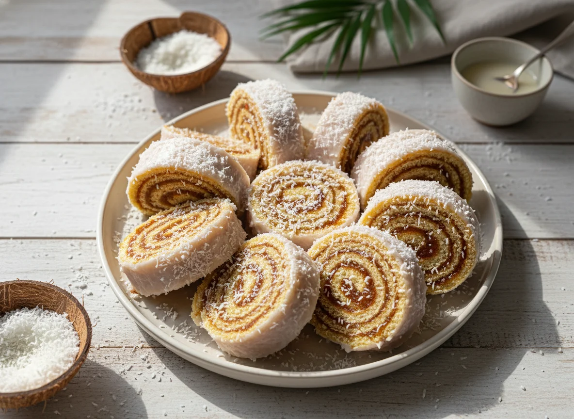 Bolo de rolo com cobertura photo