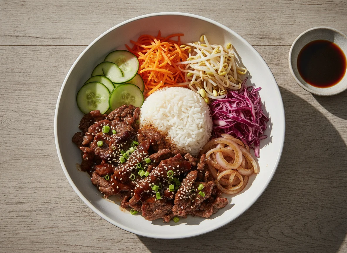Bowl de Carne Estilo Coreano photo