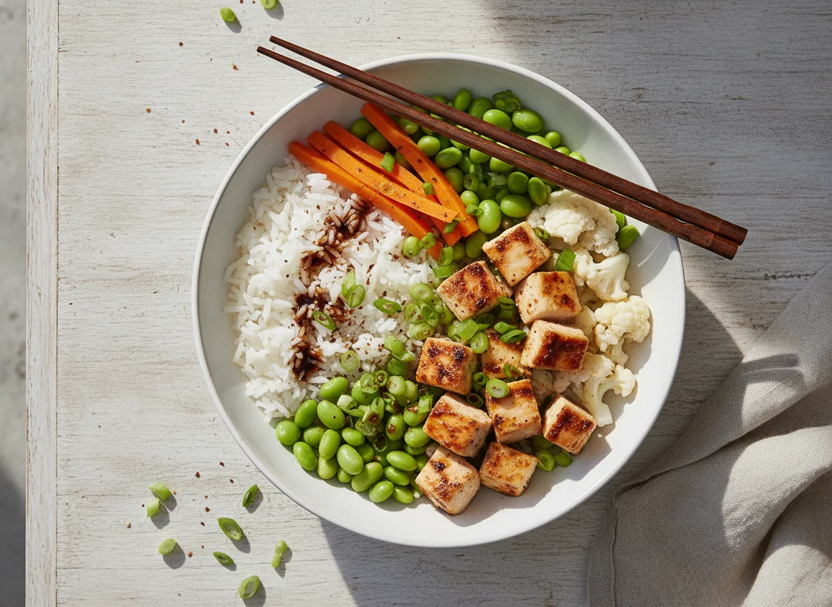 Bowl de Frango com Arroz e Vegetais photo
