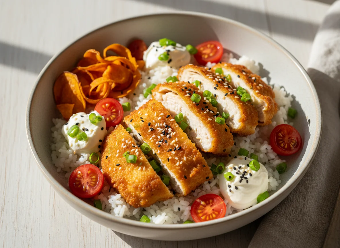 Bowl de Frango Crocante com Cream Cheese photo