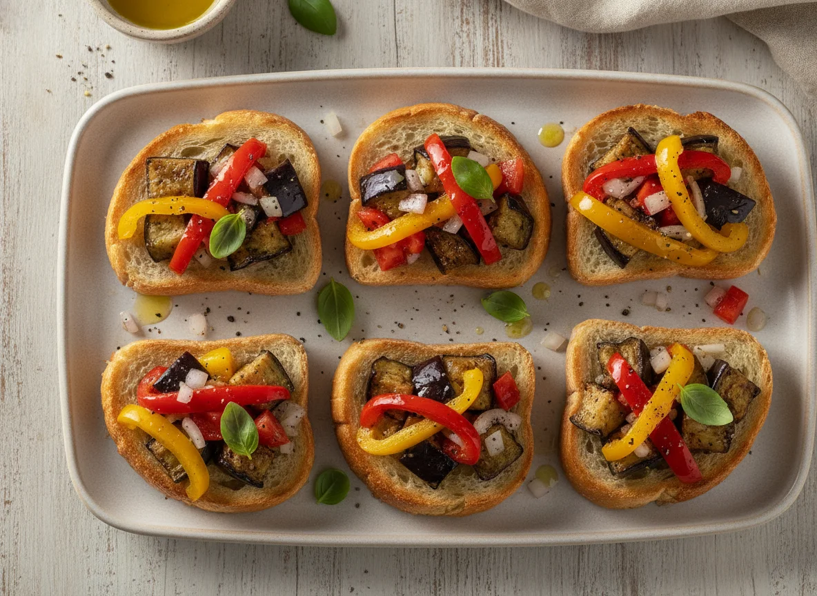 Bruschetta de Berinjela e Pimentão photo