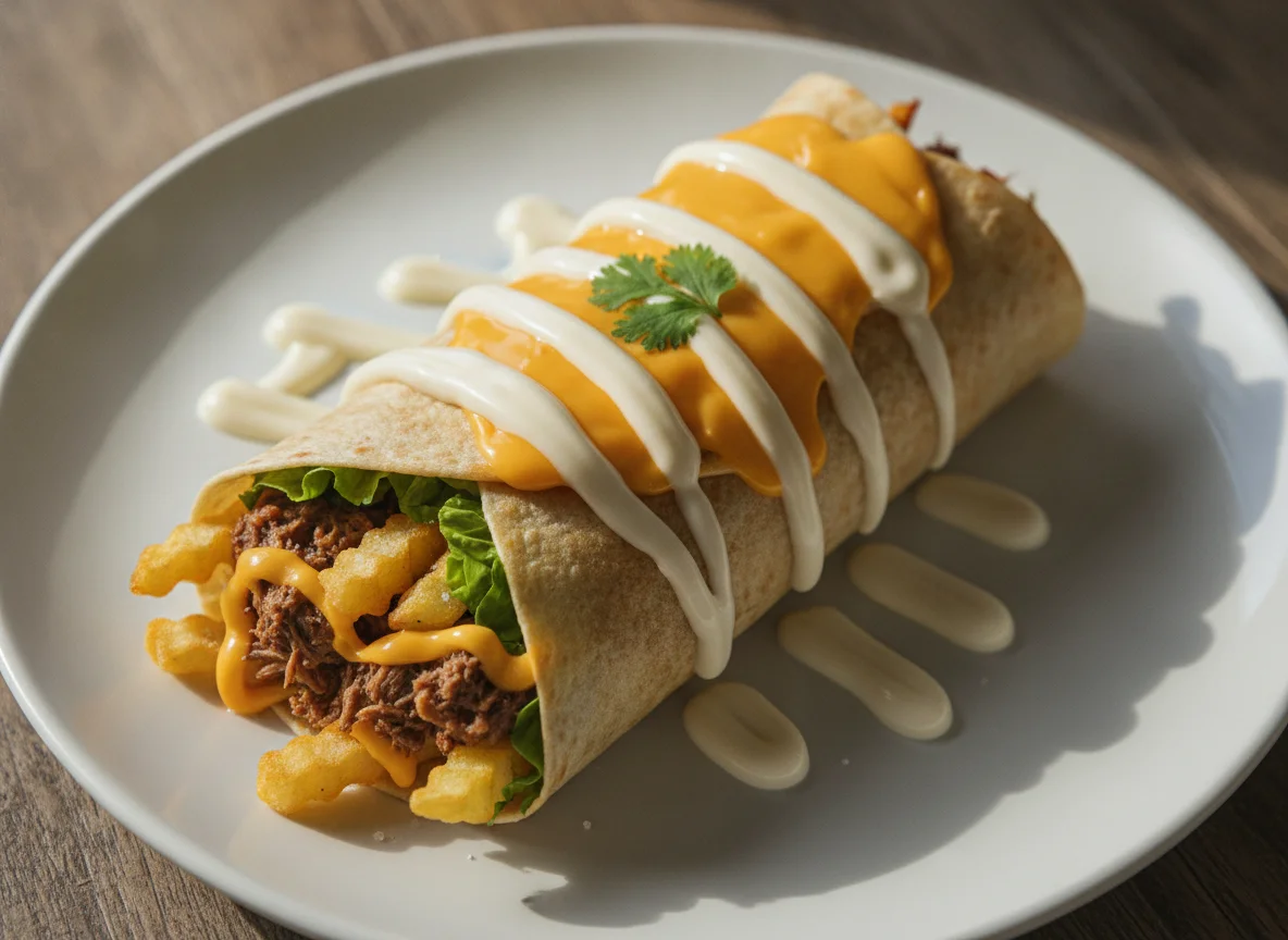 Burrito de Carne com Batata Frita photo