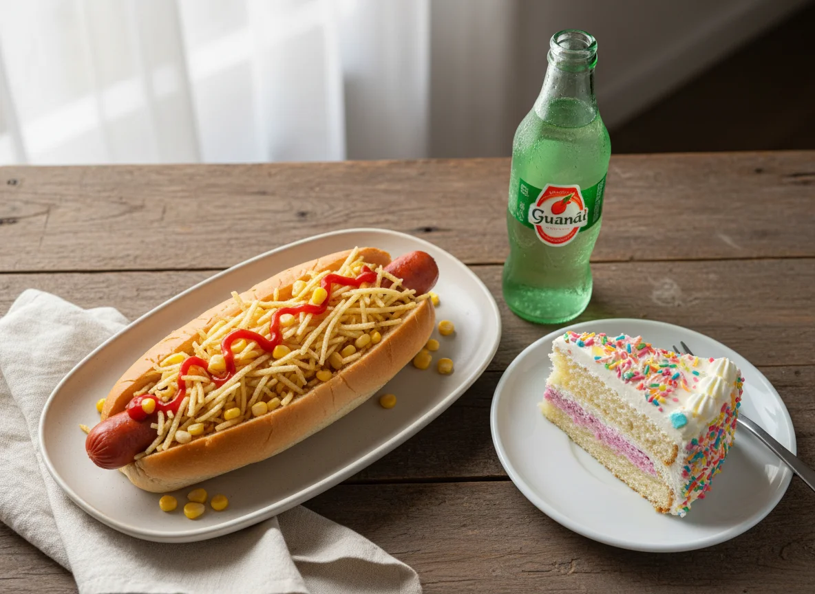 Cachorro-quente e Bolo de Aniversário photo