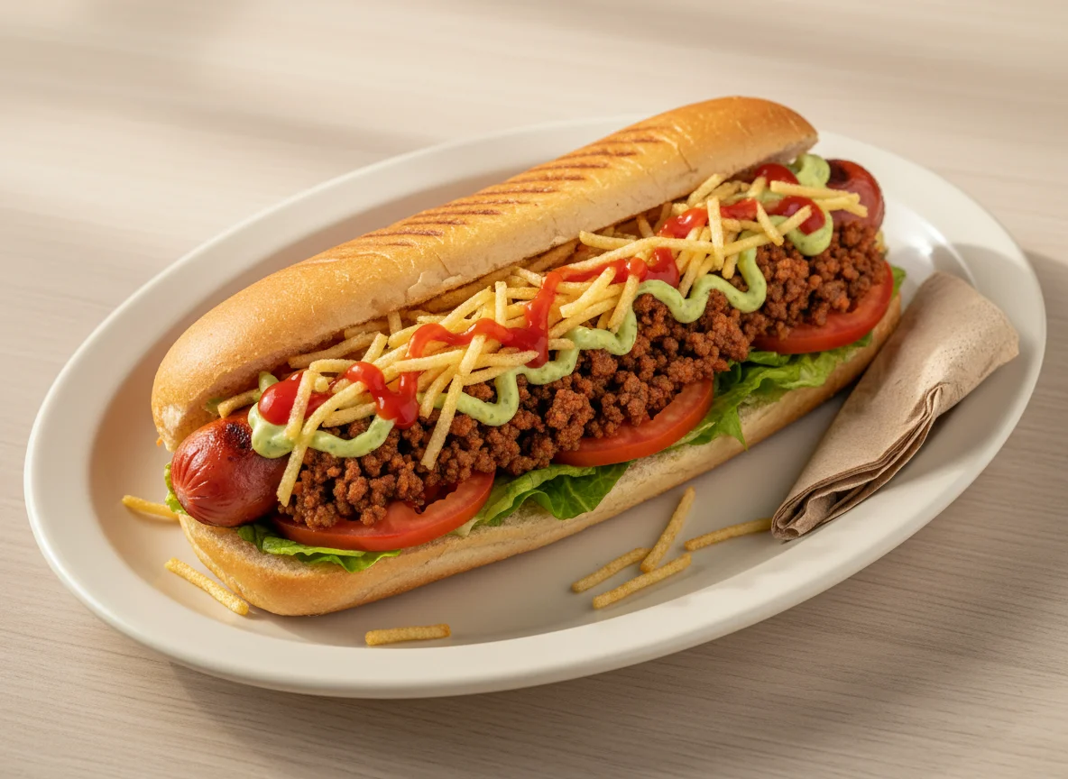 Cachorro-quente prensado photo