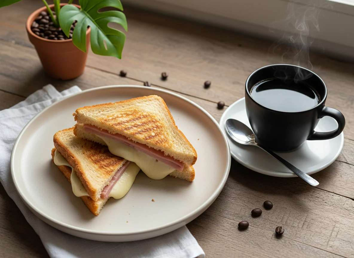 Café com misto quente photo