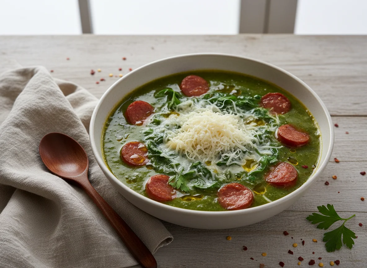 Caldo Verde com Queijo Ralado photo