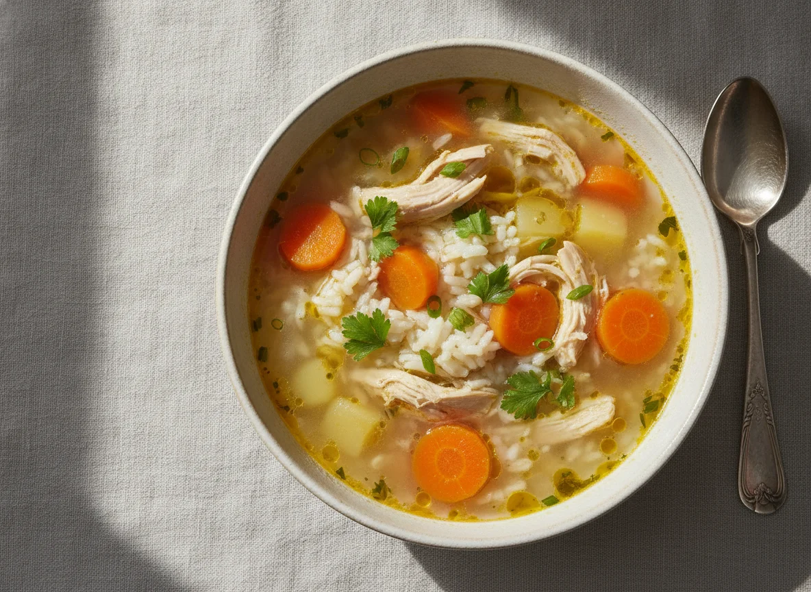 Canja de Galinha com Legumes photo