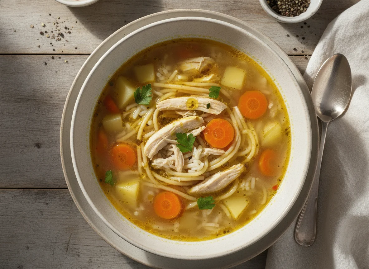 Canja de Galinha com Macarrão photo