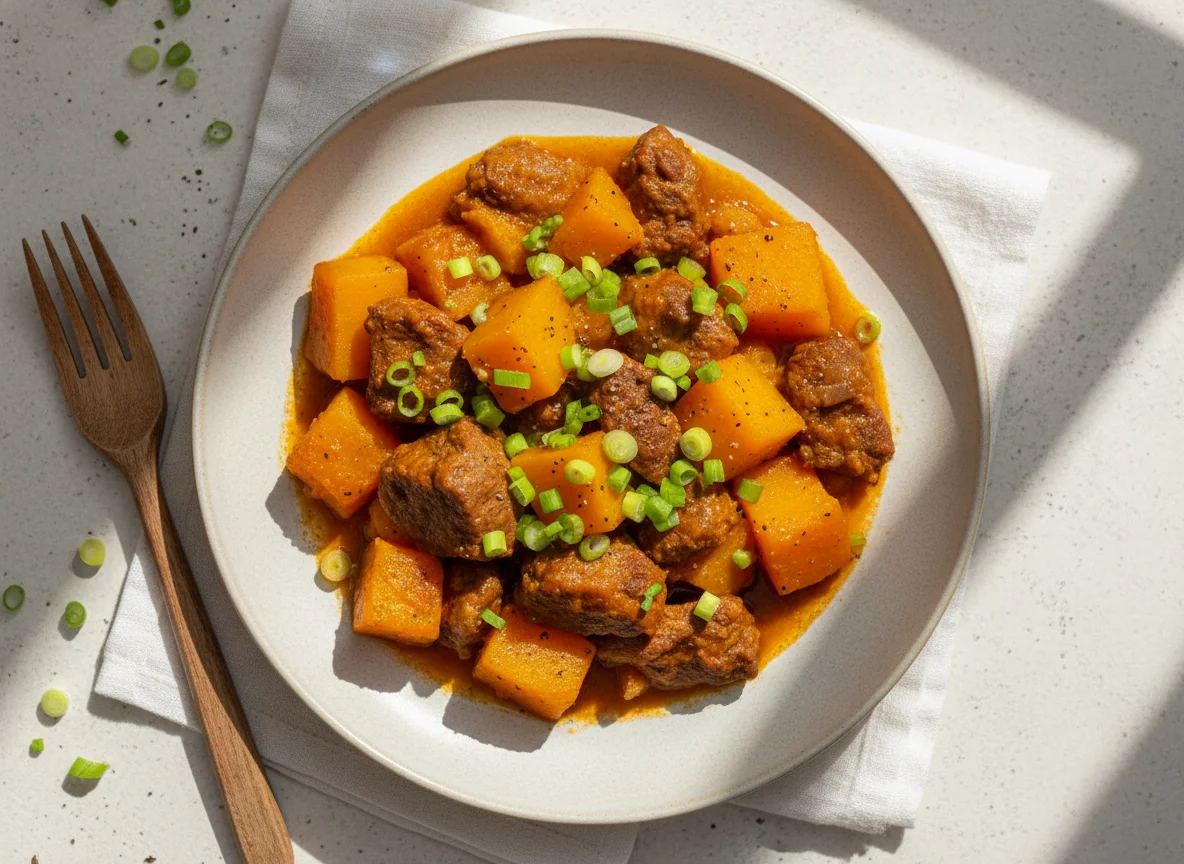 Carne com abóbora photo