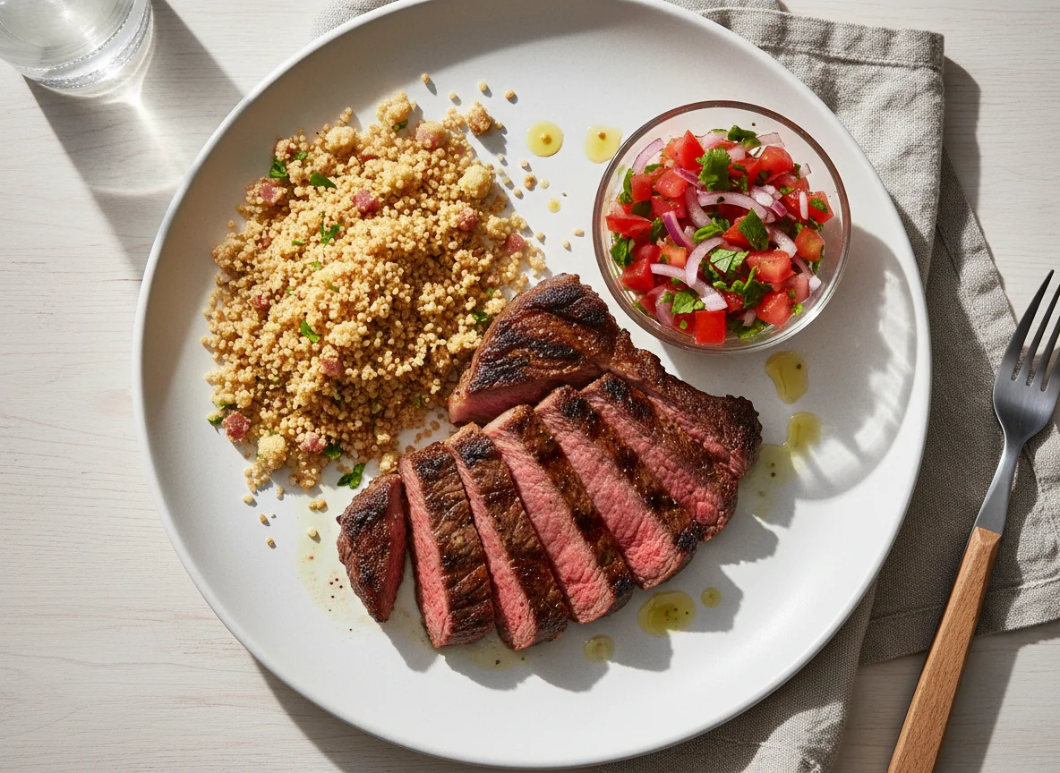 Carne com Farofa e Vinagrete photo
