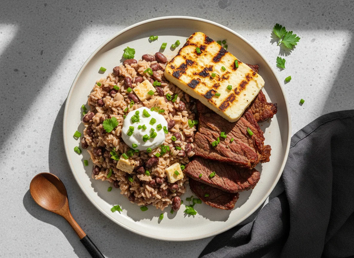 Carne de Sol com Baião de Dois e Queijo Coalho photo