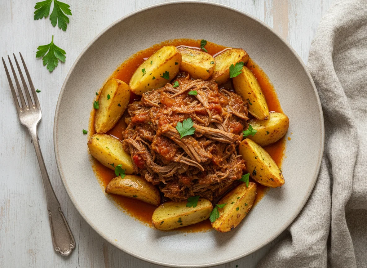 Carne Louca com Batatas Assadas photo
