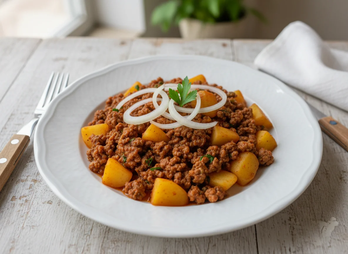 Carne moída com batata photo