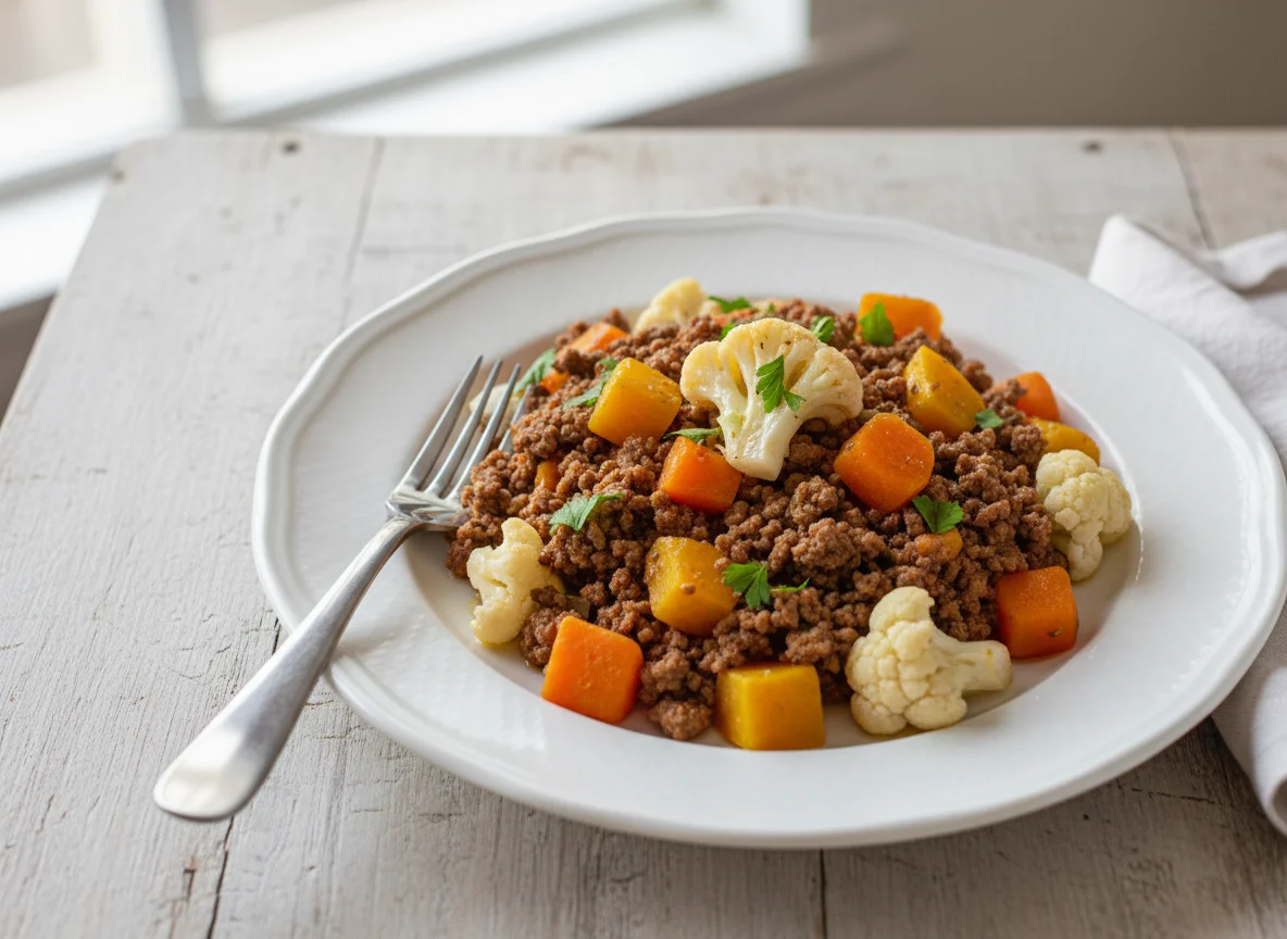 Carne moída com legumes photo