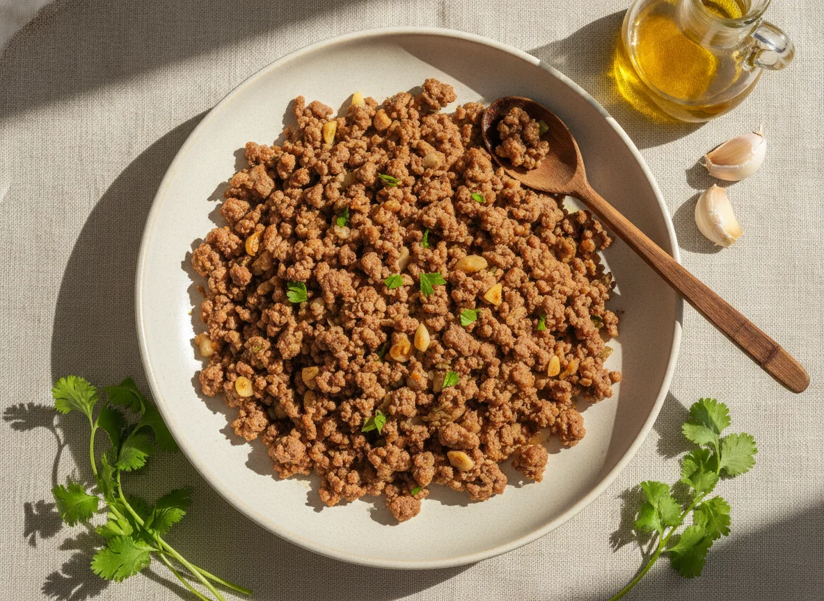 Carne moída refogada photo