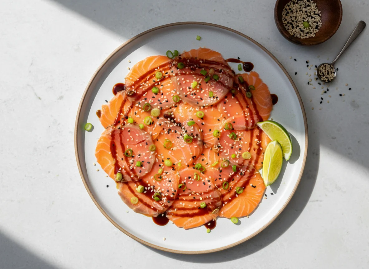Carpaccio de Salmão com Molho Teriyaki photo