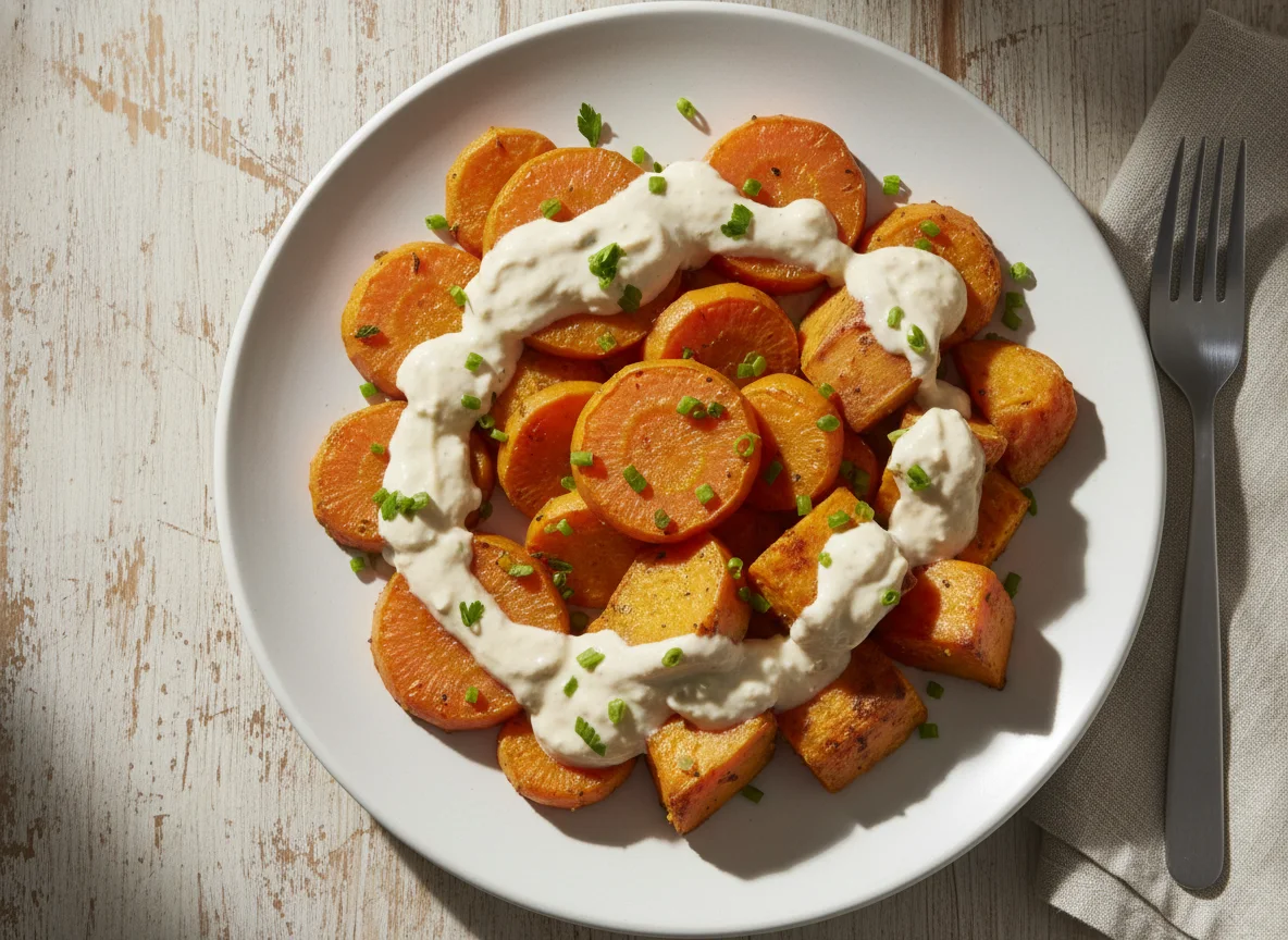 Cenoura e Batata Doce com Molho Cremoso photo