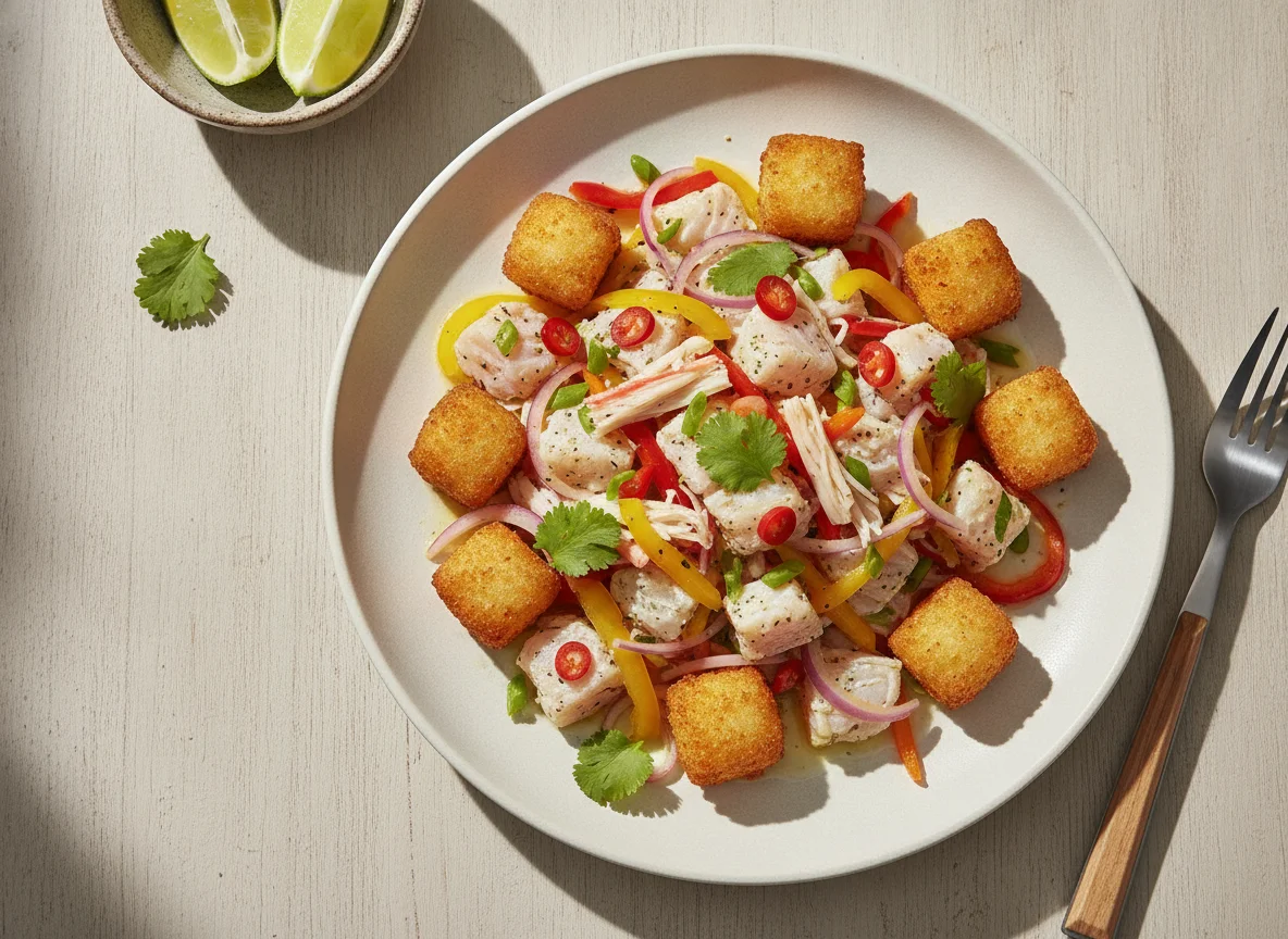Ceviche com Dadinhos de Tapioca photo
