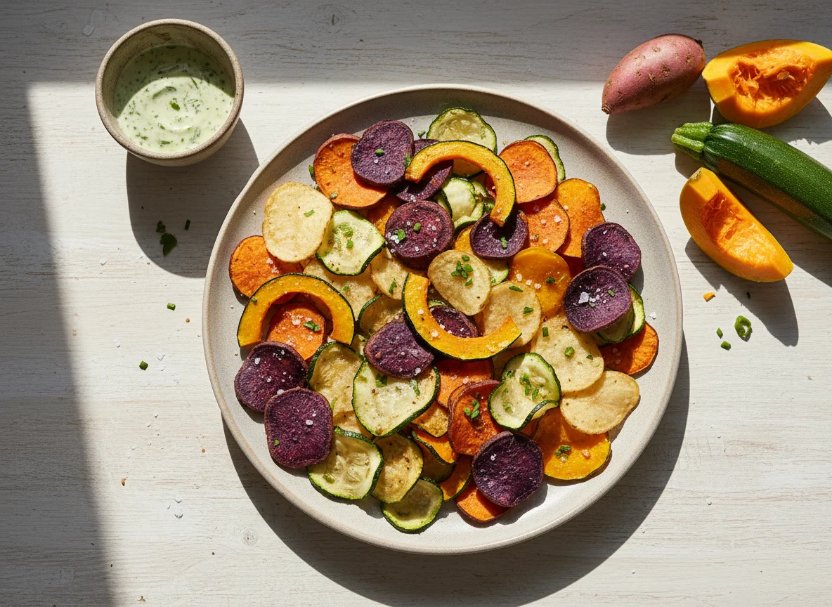 Chips de vegetais mistos photo