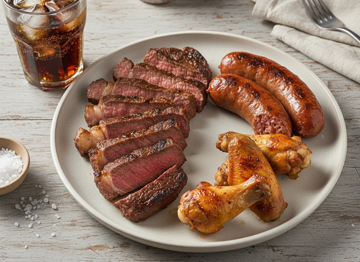 Churrasco com refrigerante photo