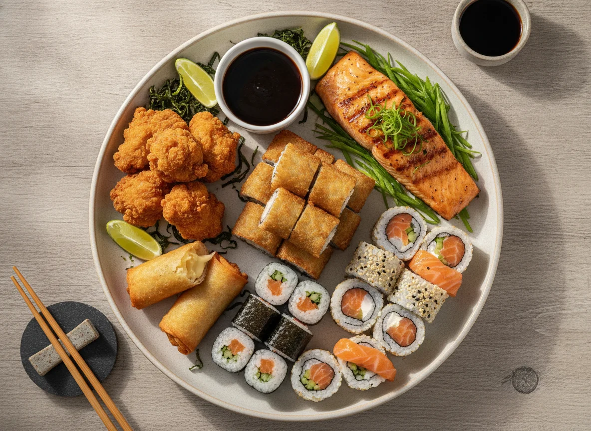 Combinado de Sushi e Fritos Variados photo