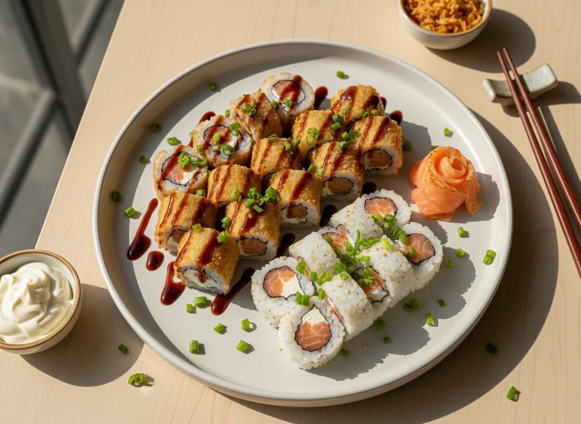 Combinado de Sushi e Hot Roll photo