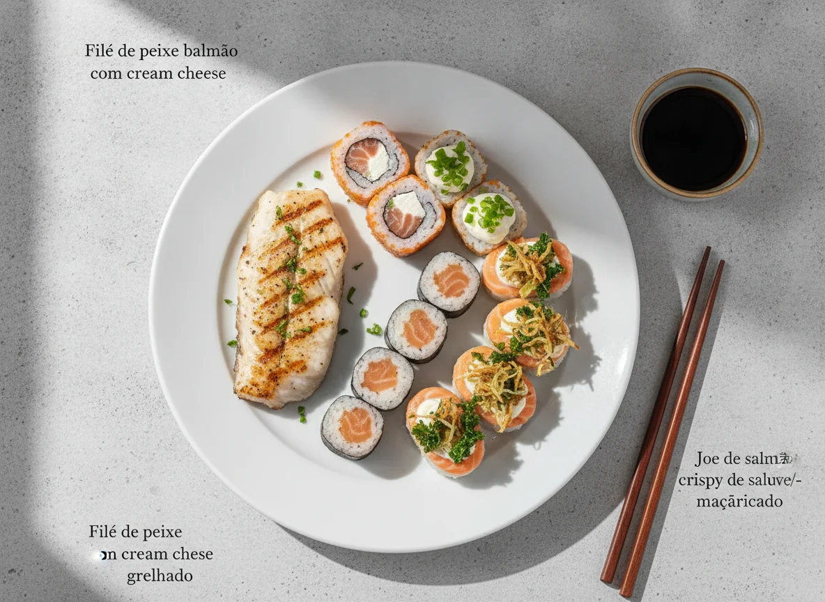 Combinado de Sushi e Peixe Grelhado photo