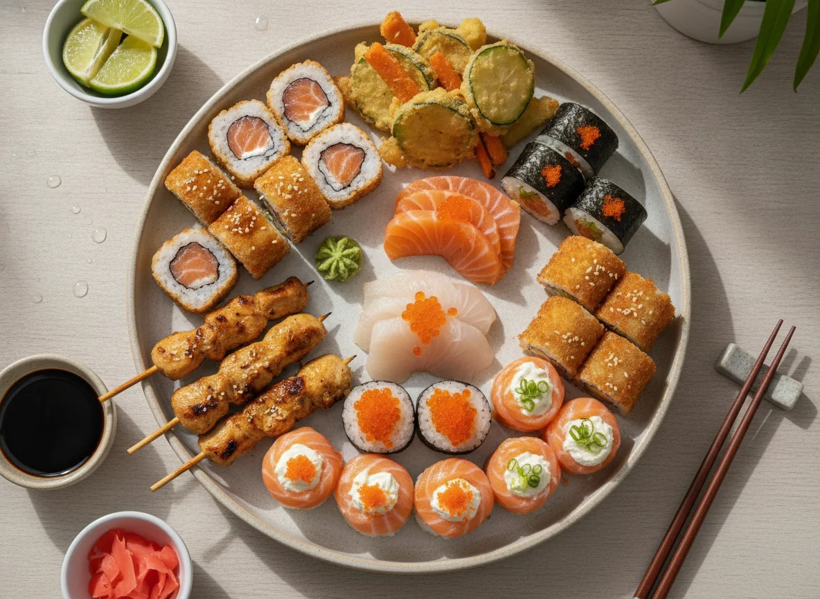 Combinado de Sushi e Sashimi com Acompanhamentos photo