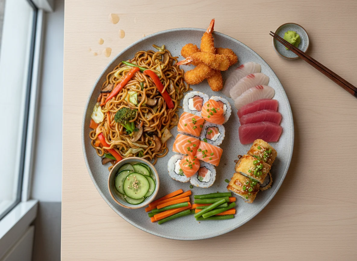 Combinado de Sushi e Yakisoba photo
