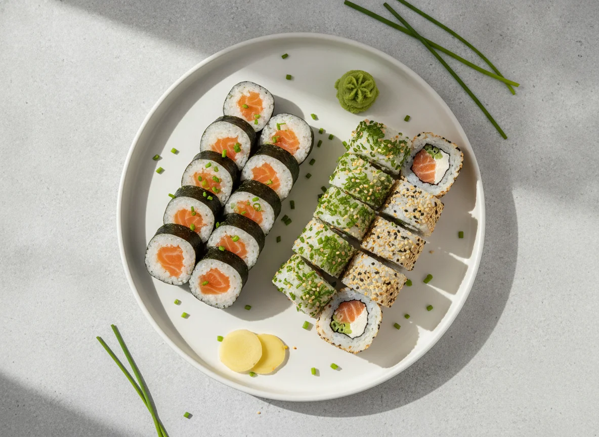 Combinado de Sushi Hossomaki e Uramaki photo