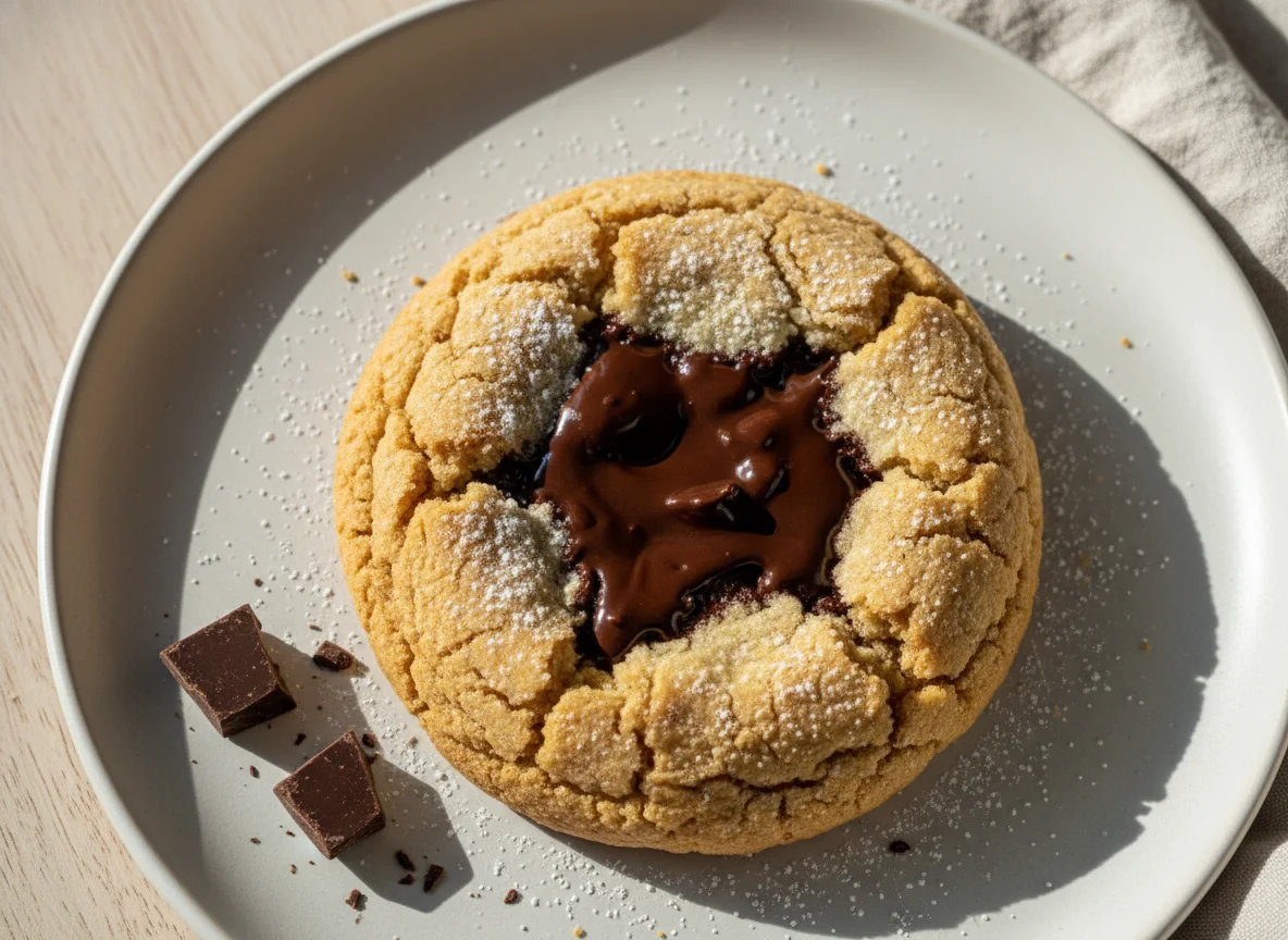 Cookie recheado com chocolate photo