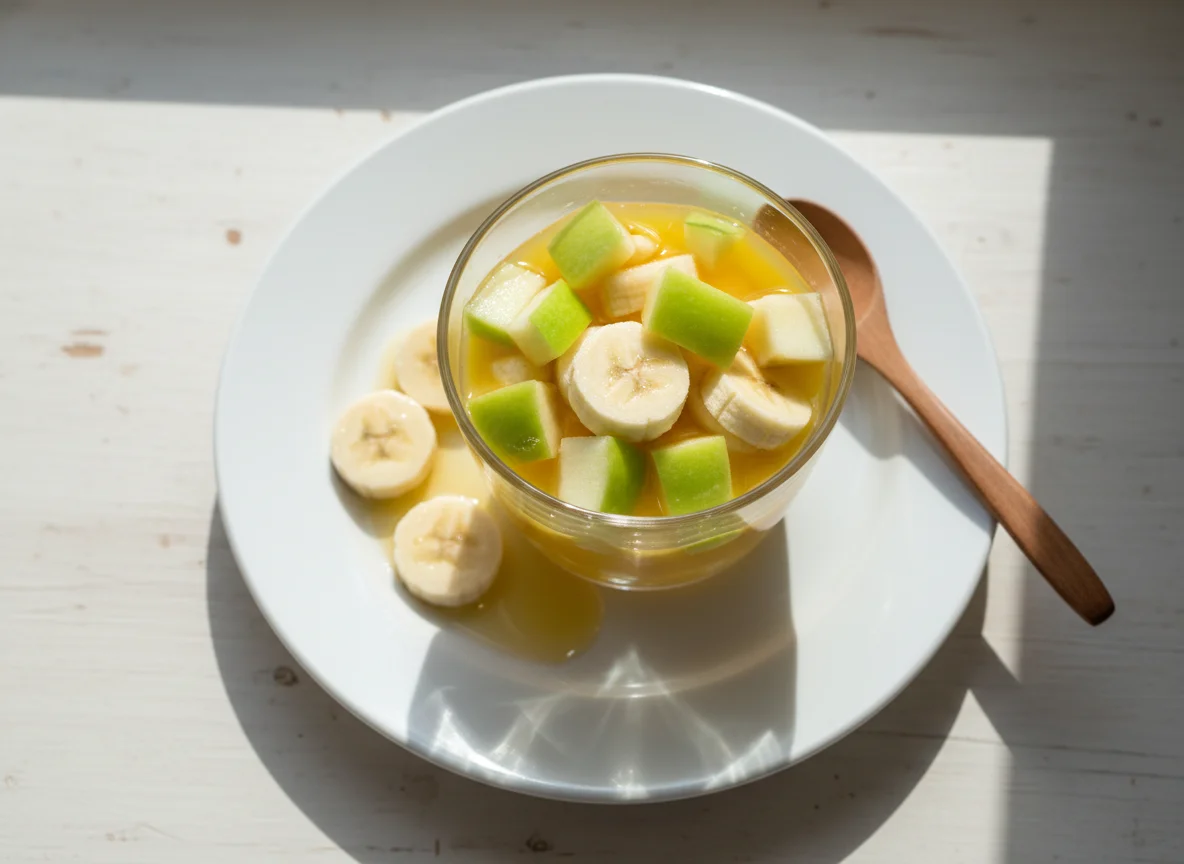 Copo de fruta com sumo de laranja photo
