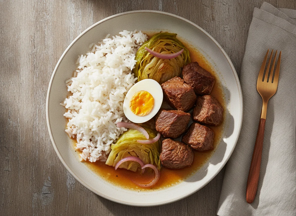 Cozido de Carne com Ovo e Repolho photo